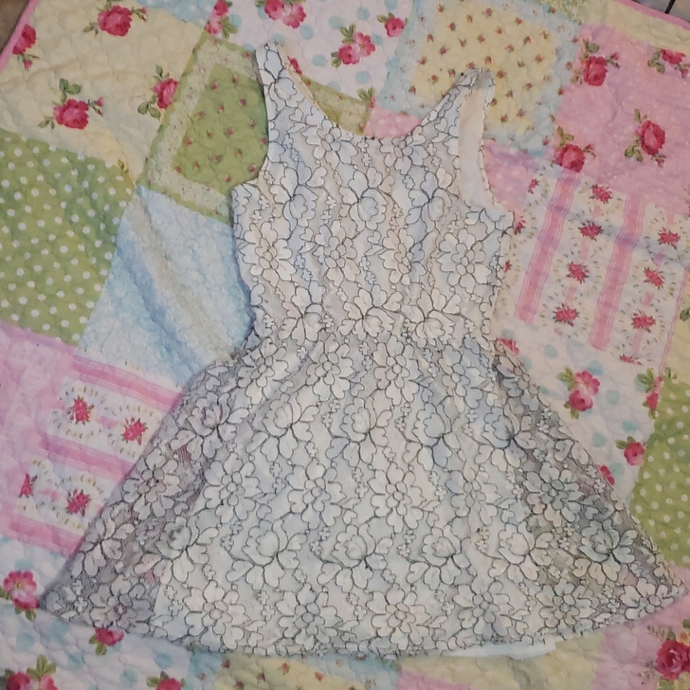 A white and black dress